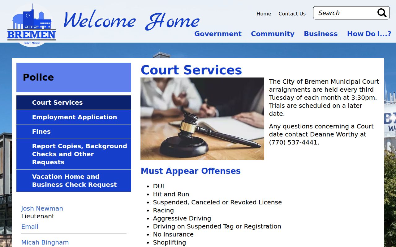 Haralson County traffic warrant Bremen court schedule and must-appear rules