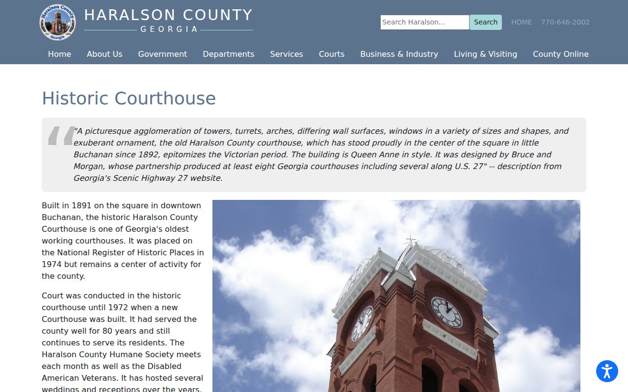Buchanan warrant records historic courthouse location context
